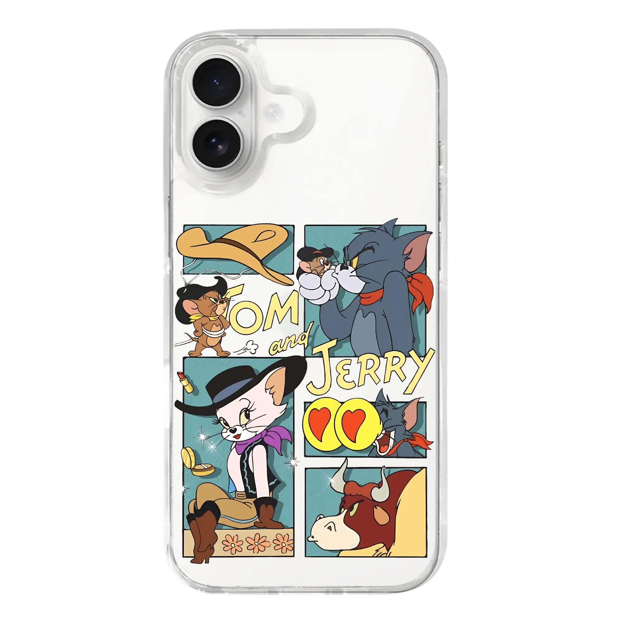 トムとジェリー グッズ トム - iPhone 17シリーズ 透明スマホケース – 薄型・耐衝撃・精密フィット保護カバー